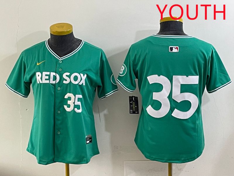Youth 2025 Boston Red Sox #35 No Name Dark Green Joint Name Nike MLB Jersey style 4